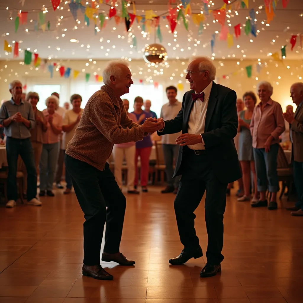 Seniors enjoying community activities